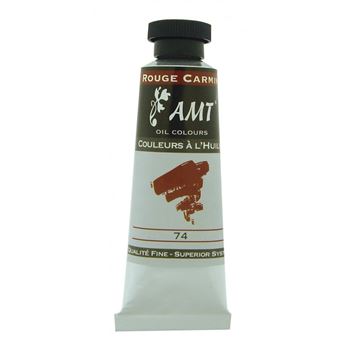 Peinture à l'huile fine en tube rouge carmin 45ml - Amt - 1