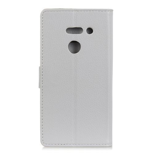 Etui en PU support de litchi blanc pour votre LG G8 ThinQ