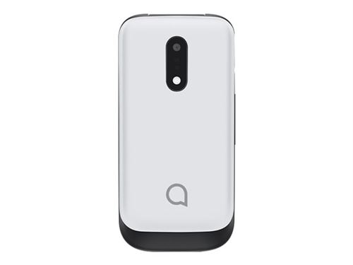 Alcatel 2053D - Mobiele telefoon - dual-SIM - 4 MB - microSD slot - 320 x 240 pixels - TFT - RAM 4 MB - 1,3 MP - zuiver wit