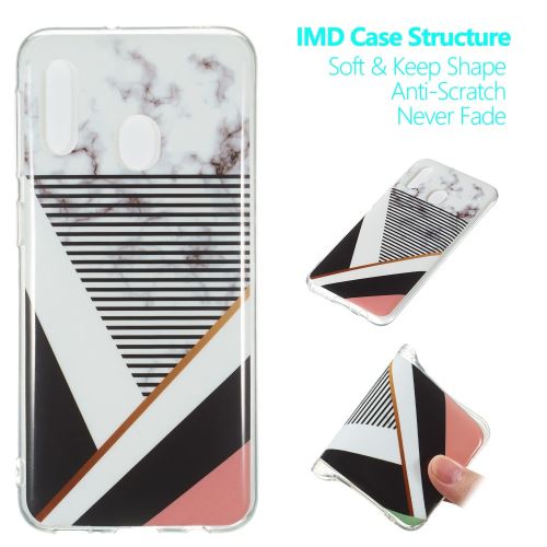 Coque en TPU motif de marbre IMD style D pour Samsung Galaxy A20e
