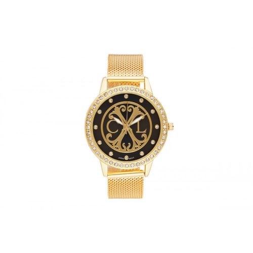 Montre Femme CXL à Quartz Cadran Doré/Noir 36 mm Et Bracelet Doré En Maille CXLS18049