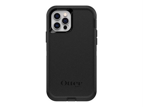 OtterBox Defender Series - ProPack Packaging - coque de protection pour téléphone portable - robuste - polycarbonate, caoutchouc synthétique - noir - pour Apple iPhone 12, 12 Pro