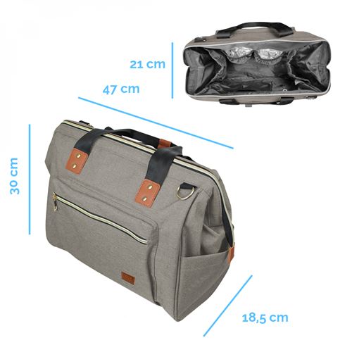 Sac langer multifonction pour b b 12 poches avec trousse