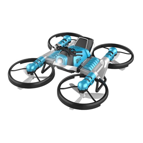 Unique 2-En-1 Pliant WIFI FPV Drone Et Moto Véhicule Multi-Fonction Bleu WEN062