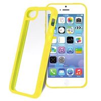 PURO Clear - Coque de protection pour téléphone portable - plastique, silicone - jaune - pour Apple iPhone 5c