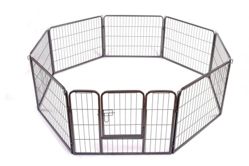 Meilleurs prix pour Parc à Chiots, enclos pour chiens et autres animaux, 8 panneaux 80x60, modulable