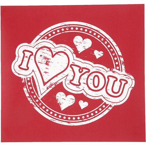 Creotime pochoir d'écran I love you 20 x 22 cm