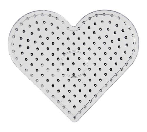 Plaque transparente pour perles à repasser Maxi - Coeur - 17 x 15,5 cm
