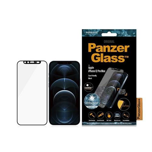 PanzerGlass CamSlider - Schermbeschermer voor mobiele telefoon - glass - 6.7 - framekleur black - voor Apple iPhone 12 Pro Max