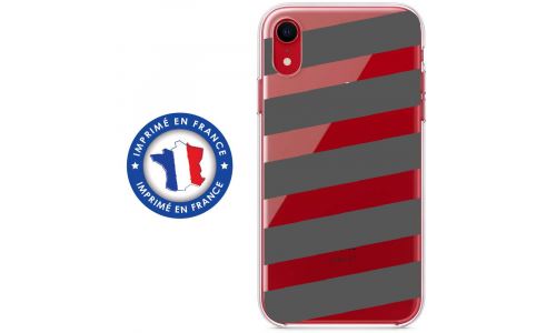 Coque souple pour Apple iPhone XR avec impression Motifs bandes grises