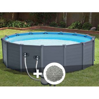 Kit Piscine Tubulaire Intex Graphite Ronde 4 78 X 1 24 M 10 Kg De Zeolite Piscine Achat Prix Fnac