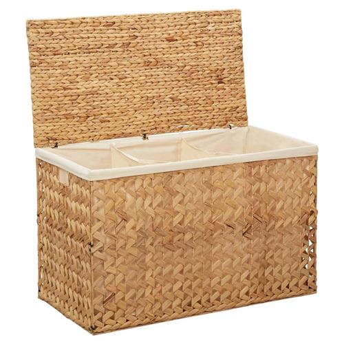 vidaXL Panier à linge 82 x 42,5 x 52,5 cm Jacinthe d'eau
