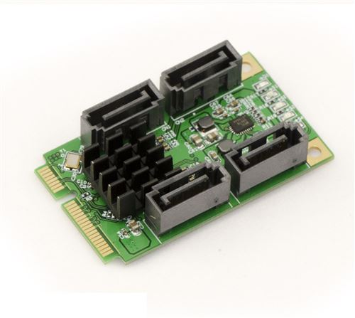 Carte MiniPCIe SATA3 6GBps - Full Size 4 ports - Chipset Marvell