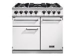 Falcon 1000 Deluxe - Cuisinière (four à deux étages) - pose libre - largeur : 99 cm - profondeur : 60 cm - hauteur : 91.2 cm - classe A - blanc neige