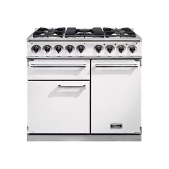 Falcon 1000 Deluxe - Cuisinière (four à deux étages) - pose libre - largeur : 99 cm - profondeur : 60 cm - hauteur : 91.2 cm - classe A - blanc neige