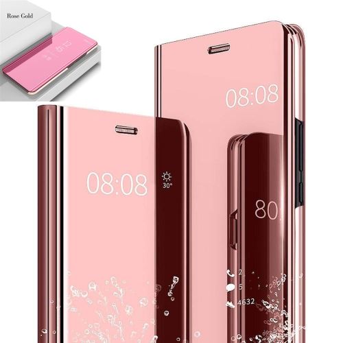 Etui Housse HUAWEI P30 PRO Clear Miroir Coque Transparent Folio Rose