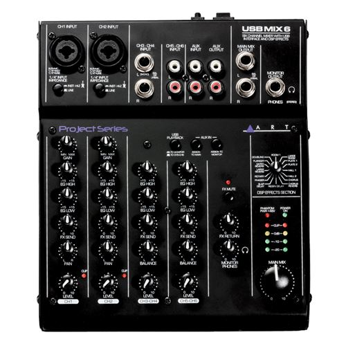 ART USBMix6 table de mixage 6 canaux avec interface audio