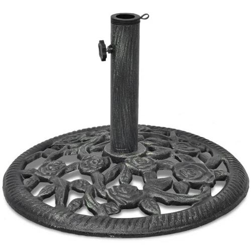 Vidaxl - Socle de parasol en fonte 12 kg 48 cm Noir et vert
