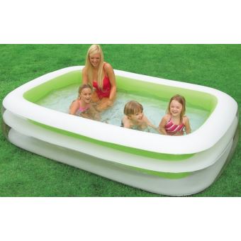 Grande Piscine Rectangulaire Verte Et Blanche 262 X 175 X 56 Cm Jeux Deau