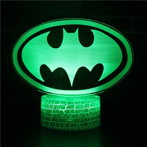 Lampe 3D Tactile Veilleuses Enfant 7 Couleurs avec Telecommande - Batman #290