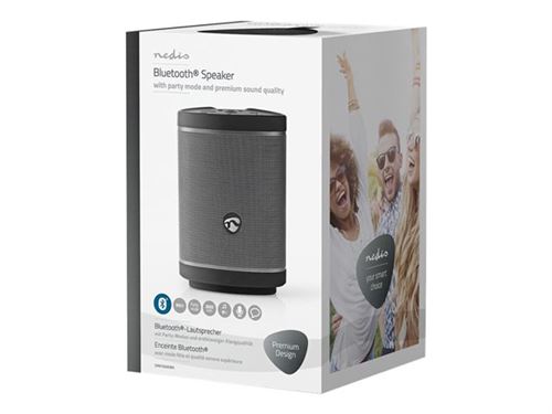 Nedis SPBT6000BK - Haut-parleur - pour utilisation mobile - sans fil - Bluetooth - 30 Watt - noir, gris foncé