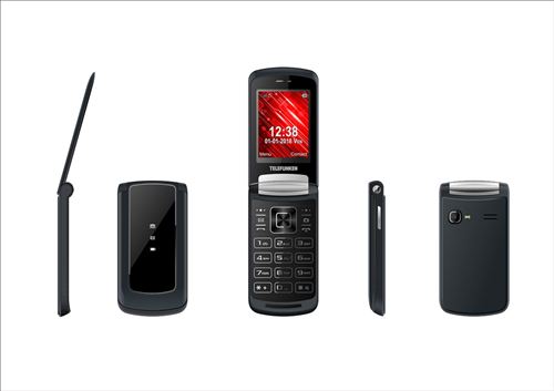Telefunken TM 28.1 Classy - Téléphone mobile - double SIM - microSD slot - GSM - 240 x 320 pixels - TFT - 2 MP - noir