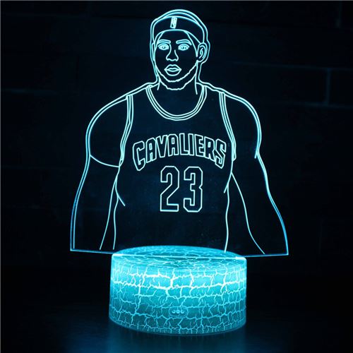 Lampe 3D Tactile Veilleuses Enfant 7 Couleurs avec Telecommande - LeBron James #721