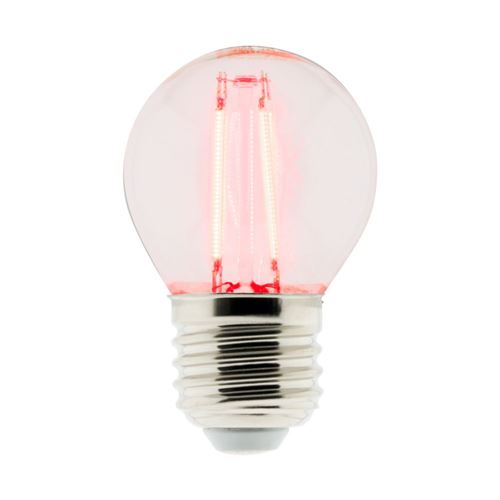 Elexity - Ampoule LED Déco filament rouge 3W E27 Sphérique