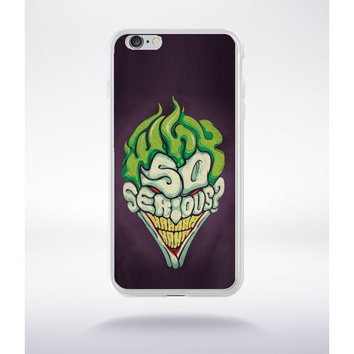 Coque So Serious Joker Violet Vert Compatible Iphone 6 Plus Transparent