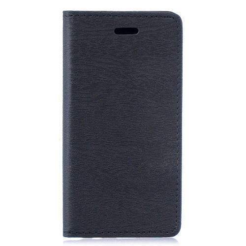 Etui en PU motif bois auto-absorbé avec support noir pour votre Huawei P30