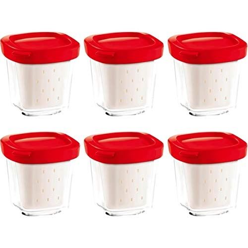 Seb - xf100501 6 pots yaourt avec égouttoir pour les yaourtières délices ou multidélices seb