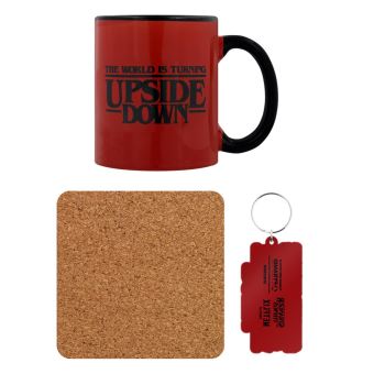 Coffret mug, sous verre, porte-clés Stranger Things