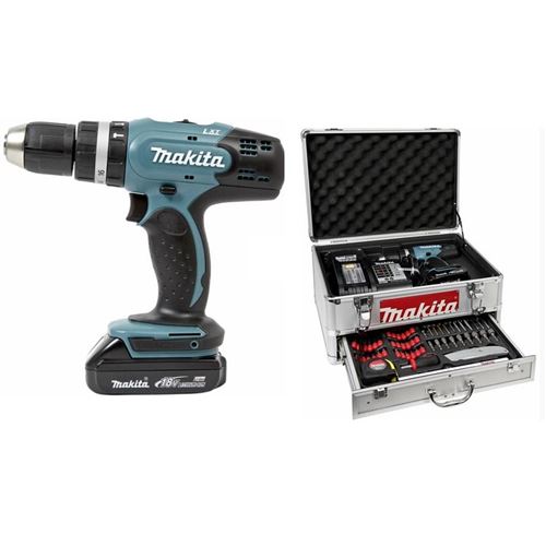Perceuse Visseuse à Percussion Diam13Mm 18V 1.5Ah + Accessoires Dhp453Syex Makita