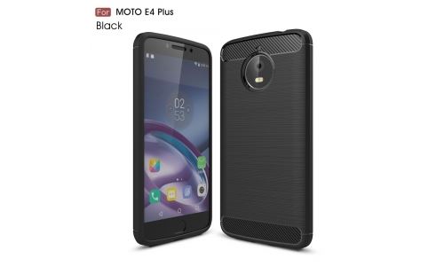 Coque pour Motorola Moto E4 PLUS noire aspect carbone