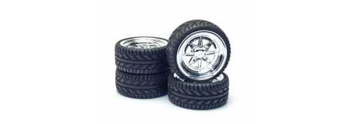 4 Chrome Wheels Tires A
