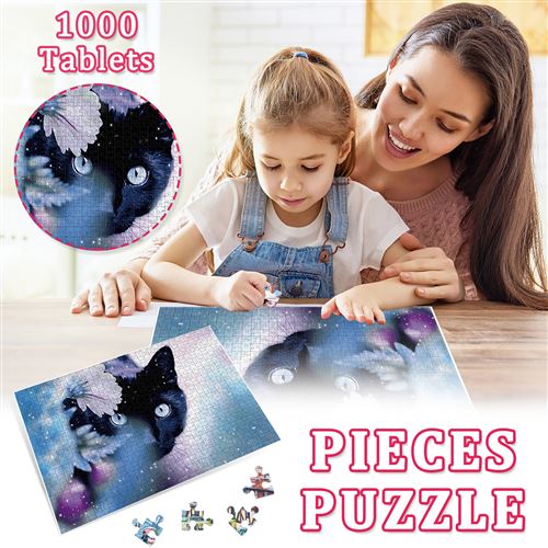 Puzzle Adulte 1000 Pièces Puzzle Chat Mignon Puzzle Et Jeu Stimulant  75X50Cm Puzzle Pour Enfants Et Adultes[u2614] - Cdiscount Jeux - Jouets