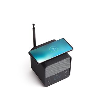 Radio-réveil sans fil Bluetooth Lexon Oslo News+ Gris anthracite