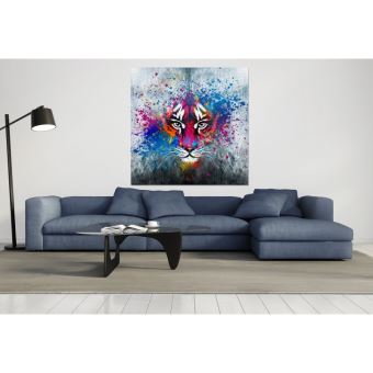 Tableau Verre Acrylique Tigre Abstrait Multicolore Design Contemporain Achat Prix Fnac