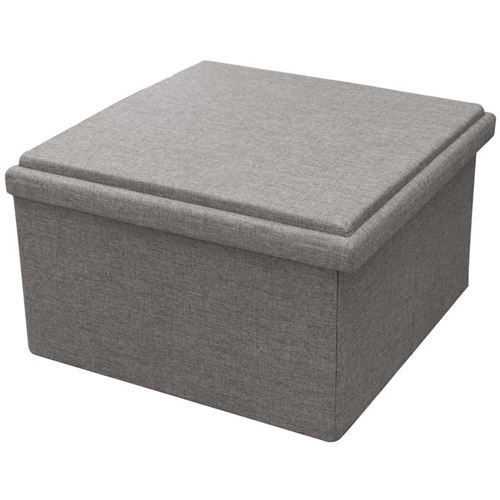 Pouf de rangement pliable en bois Scandi - L. 76 x H. 45 cm - Gris - Scandinave The Home Deco Factory - Scandi