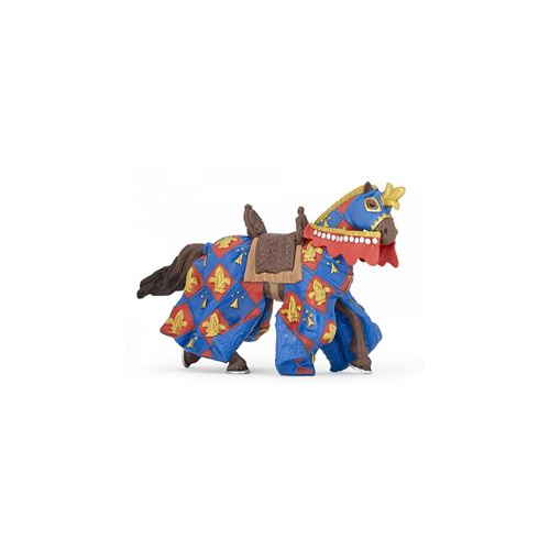 Papo - Figurine Cheval - Bleu - Fleur de Lys - Image 2