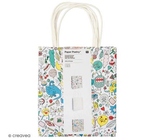 Lot de sacs en papier - Monster party - 18 x 21 cm - 3 pcs