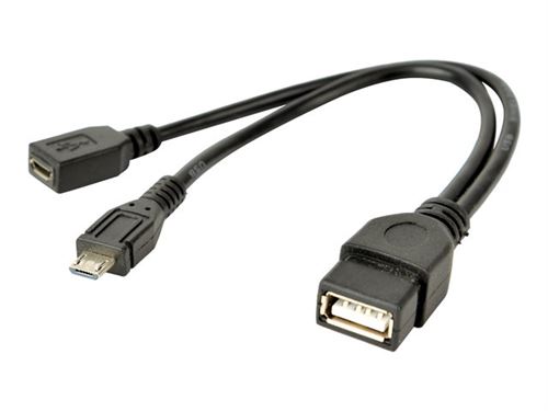Cablexpert - Câble USB - USB (F) pour Micro-USB de type B - USB 2.0 OTG - 15 cm - moulé