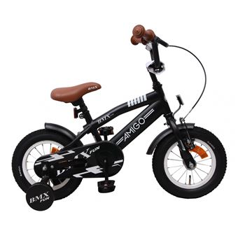 Amigo Bmx Fun Velo Garcon 12 Pouces Garcon Frein A Retropedalage Noir Mat Velos Achat Prix Fnac