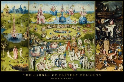 Poster Garden Of Earthly Deli Hieronymus Bosch 61 cm x 91,5 cm