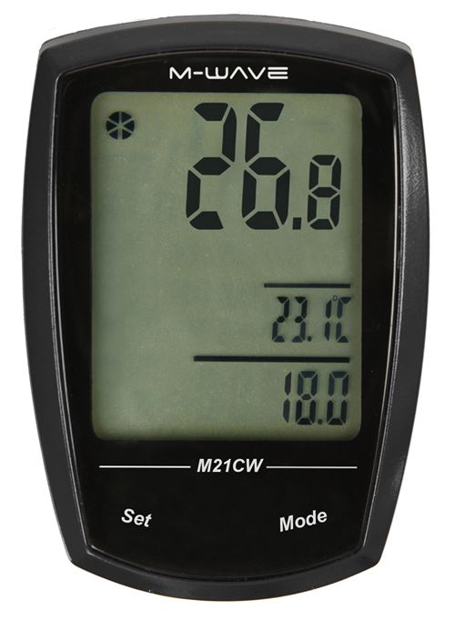 M-Wave Ordinateur de vélo M21W toucher noir sans fil