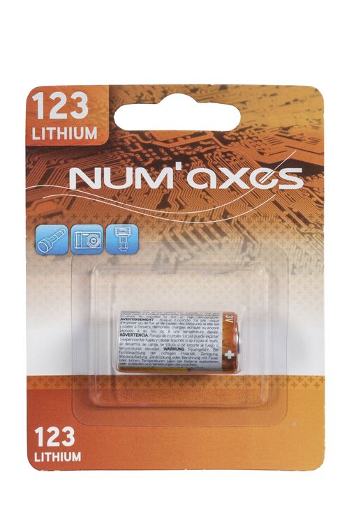 Blister de 1 pile CR123 A lithium 3 V