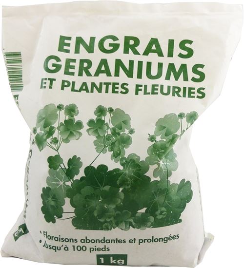Florendi Jardin Engrais Géraniums Plantes Fleuries - Blanc 13 x 5 x 25 cm