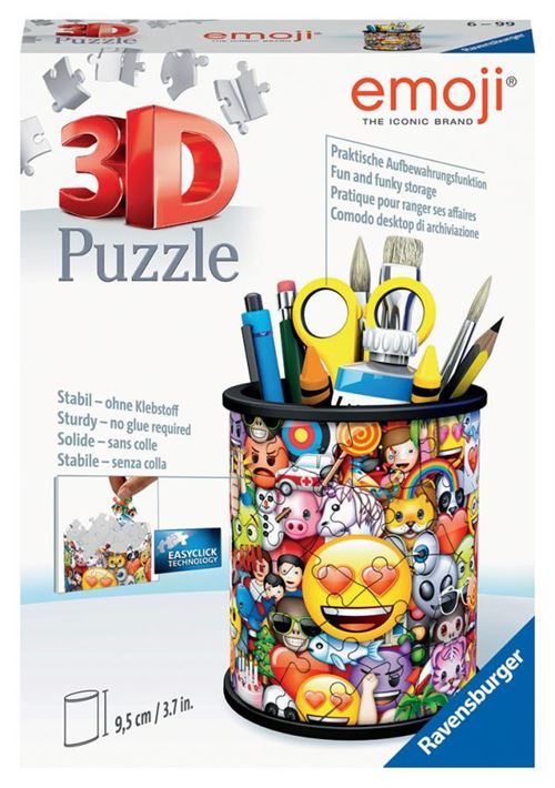 Puzzle 3d pot à crayons - emoji