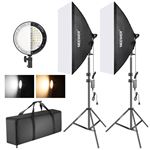 Neewer Kit Softbox Eclairage LED Bi-couleur Réglable: 50x68cm Softbox, Lampe LED 45W à 2 Températures de Couleur et Pied pour Photo Studio Portrait Vidéo