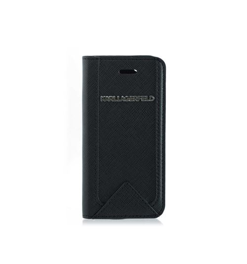KARL LAGERFELD Housse Folio Noire pour iPhone 5/5S/SE